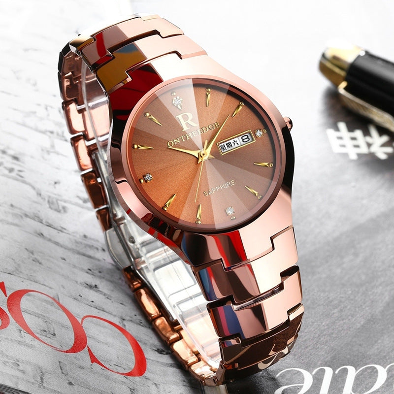 Men Tungsten Steel Quartz Watch